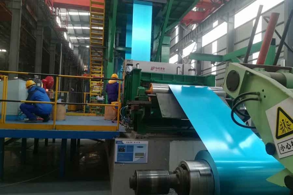 Continuous color coating line